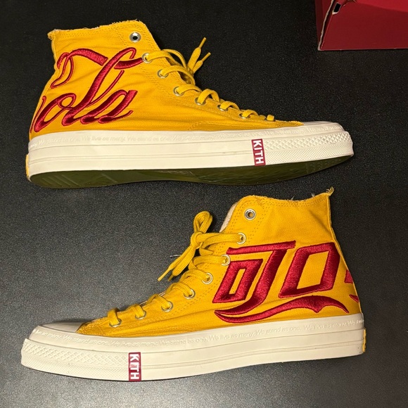 Converse Kith Coca Cola Chuck 70 Hi China Yellow Red Men’s Size 13 162985C - Picture 4 of 9